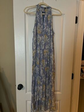 Floral Halter Maxi Dress in Lavender